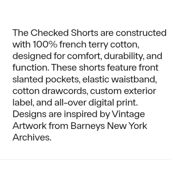 Krost x Barney's NY Checkered Shorts XS in Cherry Blossom Purple Cream - Picture 8 of 8